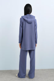 Quilted Mixed Trousers Ready-to-Wear Set - Indigo