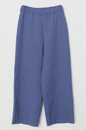 Quilted Mixed Trousers Ready-to-Wear Set - Indigo