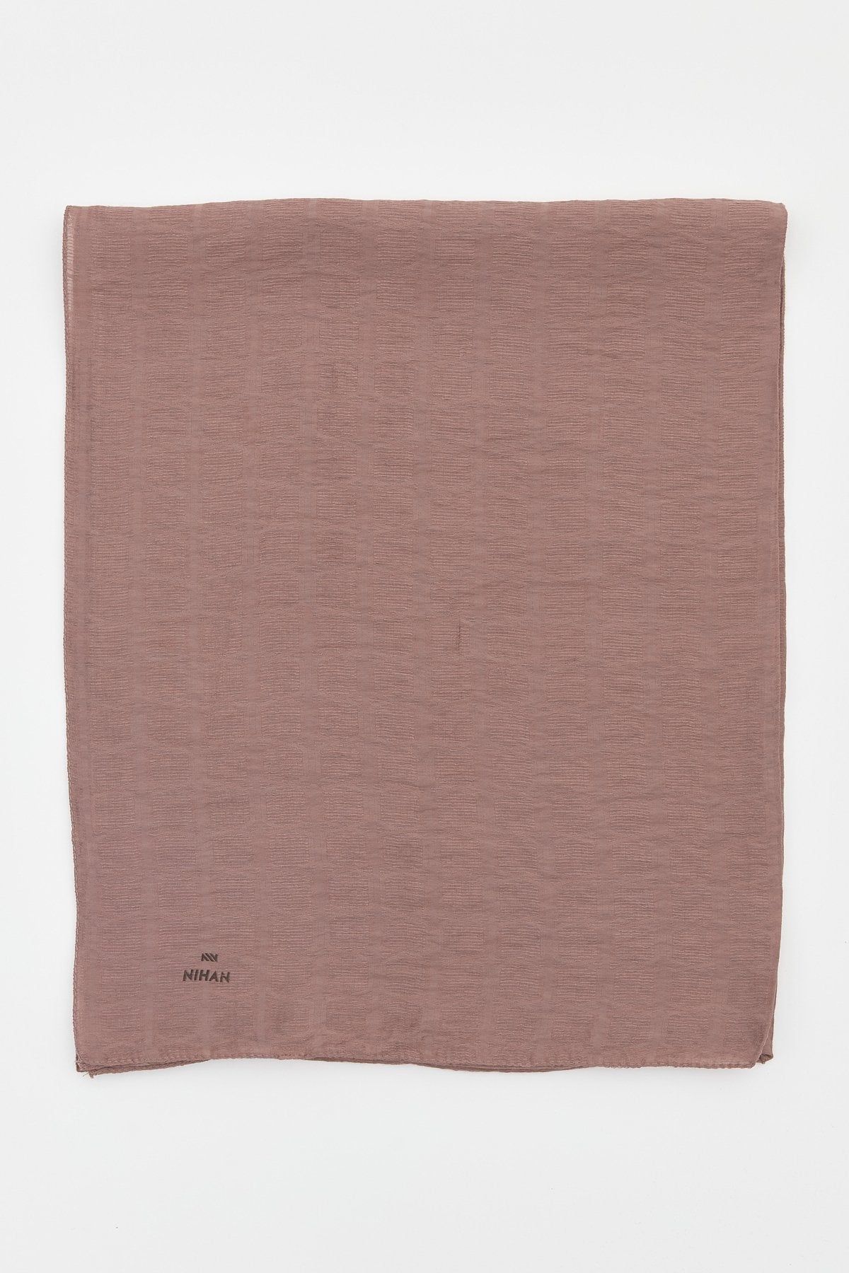 Square Pattern Style Scarf - Dark Brown