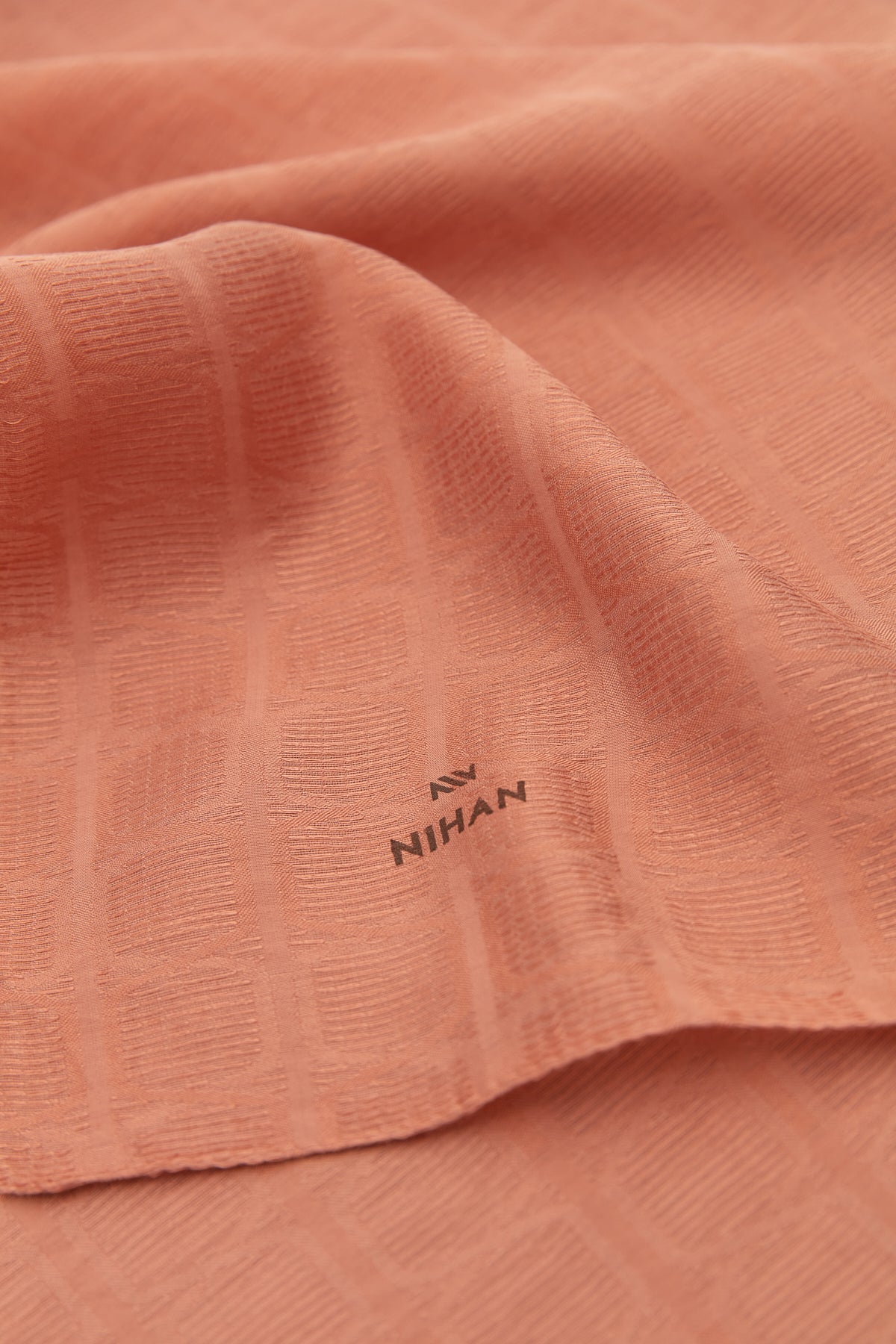 Square Pattern Style Shawl - Terracotta