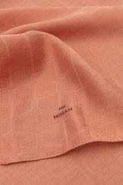 Square Pattern Style Shawl - Terracotta