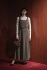 Square Neck A-Line Vest - Brown