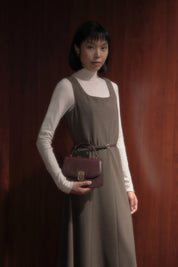 Square Neck A-Line Vest - Brown