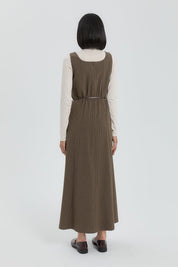 Square Neck A-Line Vest - Brown