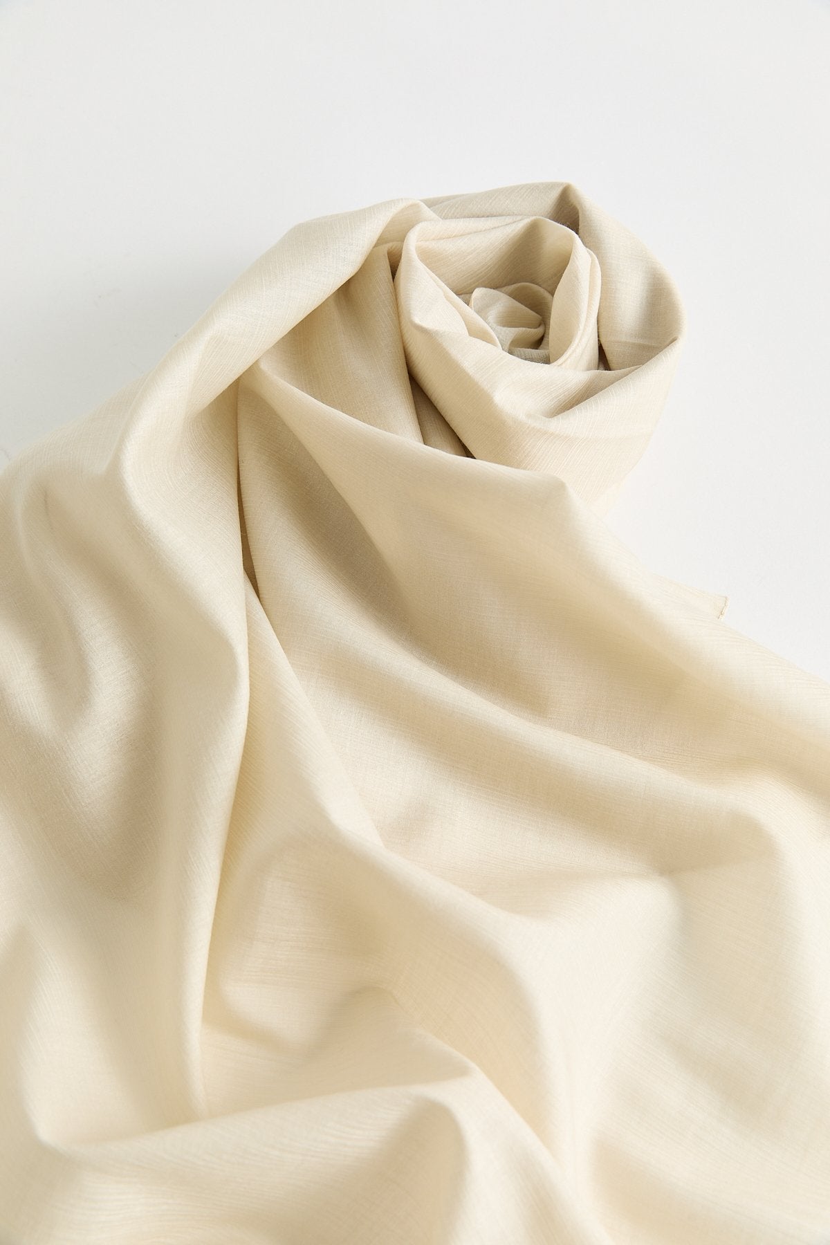 Linen Effect Natural Lyocell Scarf - Beige