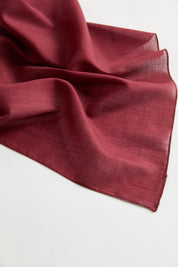 Keten Efektli Natural Lyocell Eşarp - Bordo