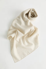Linen-Effect Natural Lyocell Scarf - Ecru