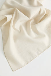 Linen-Effect Natural Lyocell Scarf - Ecru