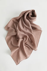 Linen Effect Natural Lyocell Scarf - Dried Rose
