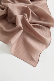 Linen Effect Natural Lyocell Scarf - Dried Rose