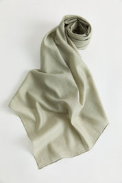 Linen-Effect Natural Lyocell Scarf - Thyme