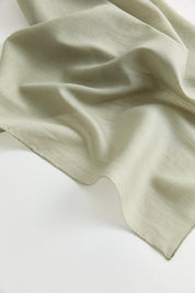 Linen-Effect Natural Lyocell Scarf - Thyme