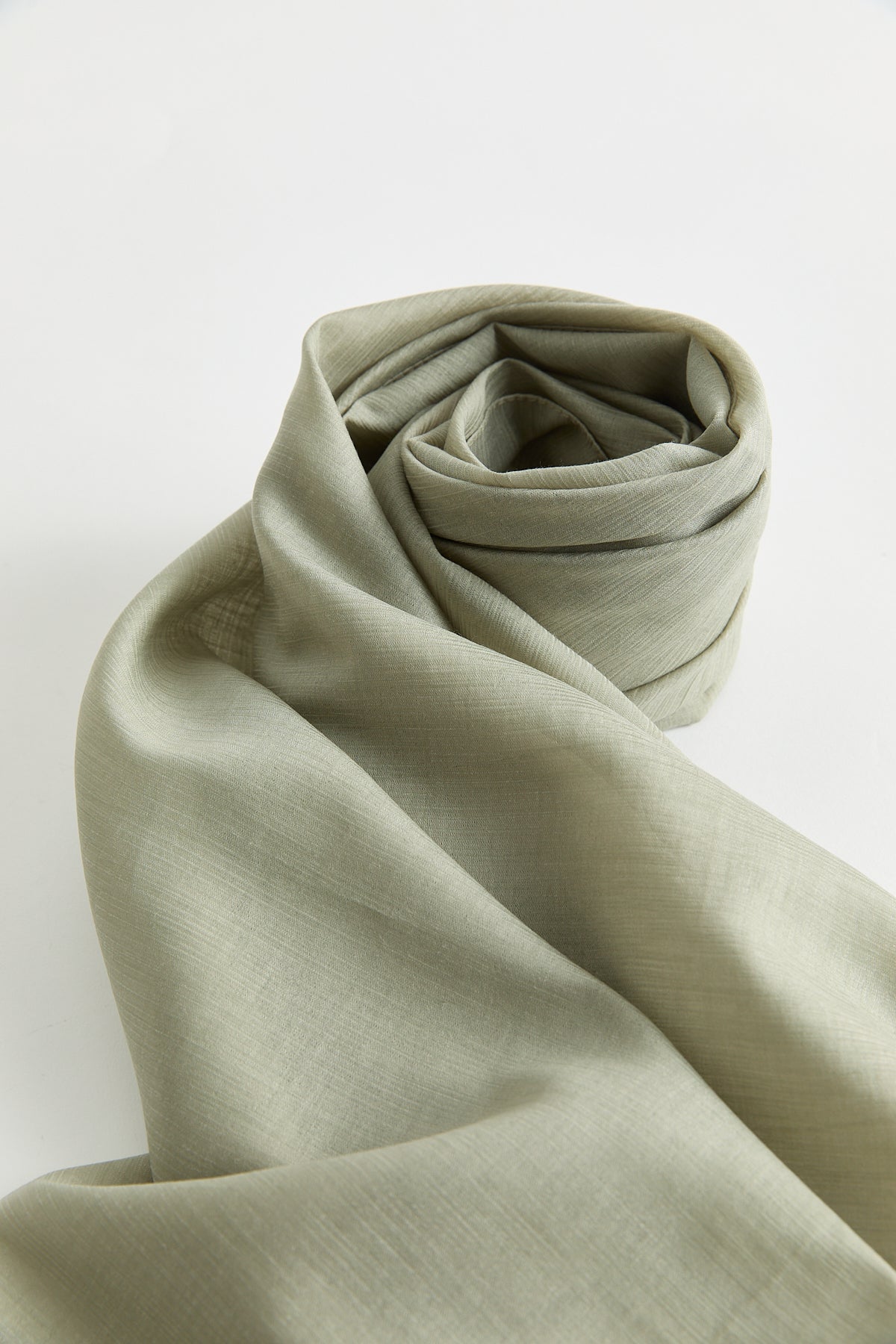 Linen-Effect Natural Lyocell Scarf - Thyme