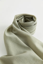 Linen-Effect Natural Lyocell Scarf - Thyme