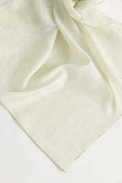 Linen Effect Natural Lyocell Scarf - Moss Green