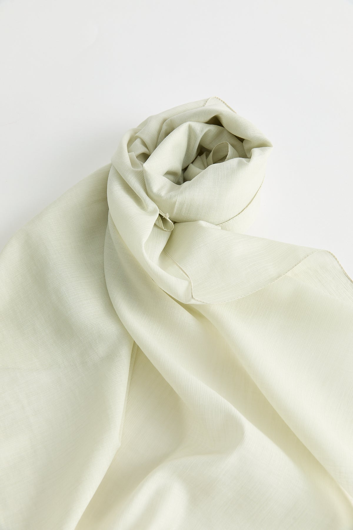 Linen Effect Natural Lyocell Scarf - Moss Green