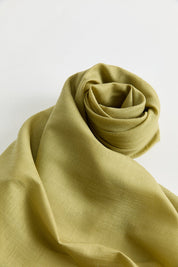 Linen-Look Natural Lyocell Scarf - Olive