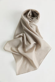 Linen-Effect Natural Lyocell Scarf - Stone
