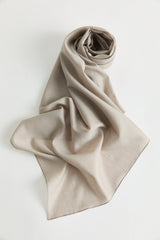 Linen-Effect Natural Lyocell Scarf - Stone