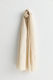 Linen-Effect Natural Lyocell Shawl - Beige