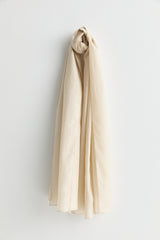 Linen-Effect Natural Lyocell Shawl - Beige