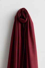 Keten Efektli Natural Lyocell Şal - Bordo