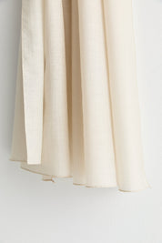 Linen-Look Natural Lyocell Shawl - Ecru
