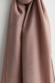 Linen Effect Natural Lyocell Shawl - Rose Pink