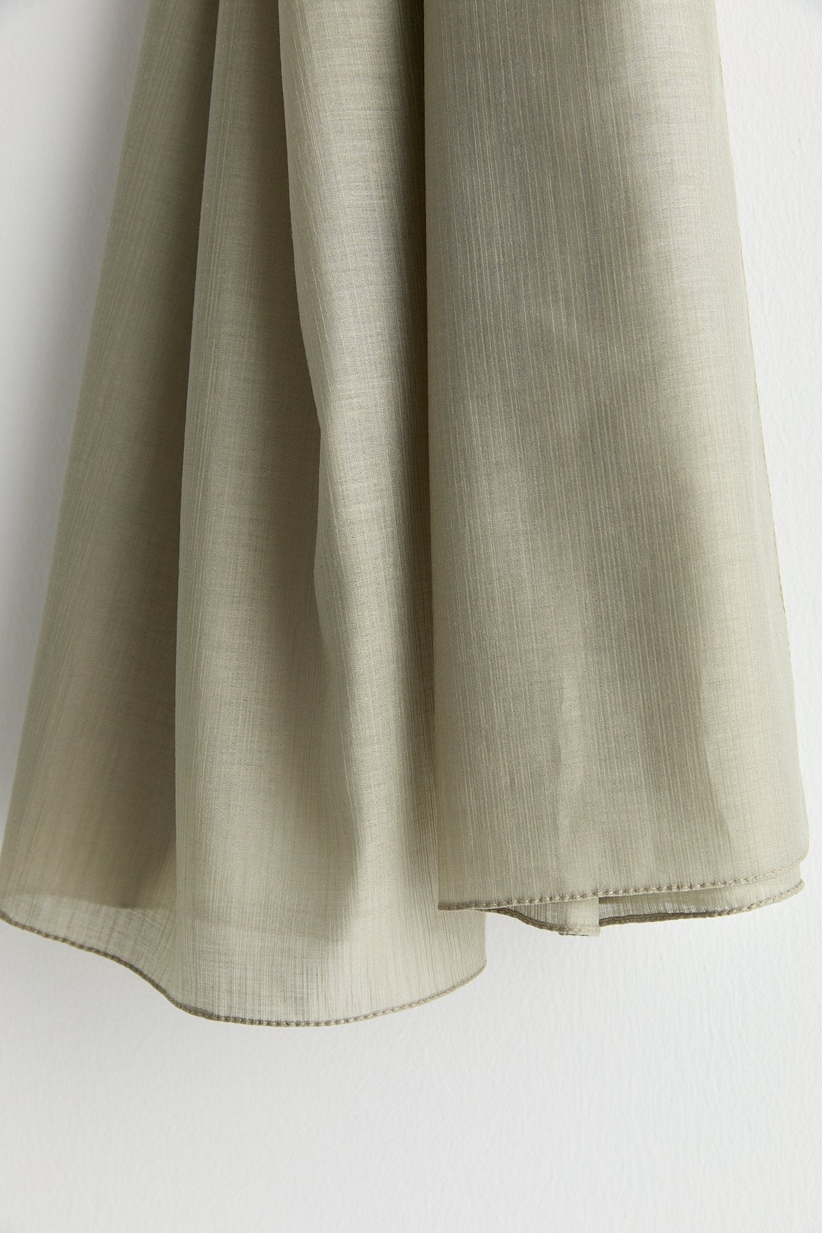 Linen-Effect Natural Lyocell Shawl - Thyme