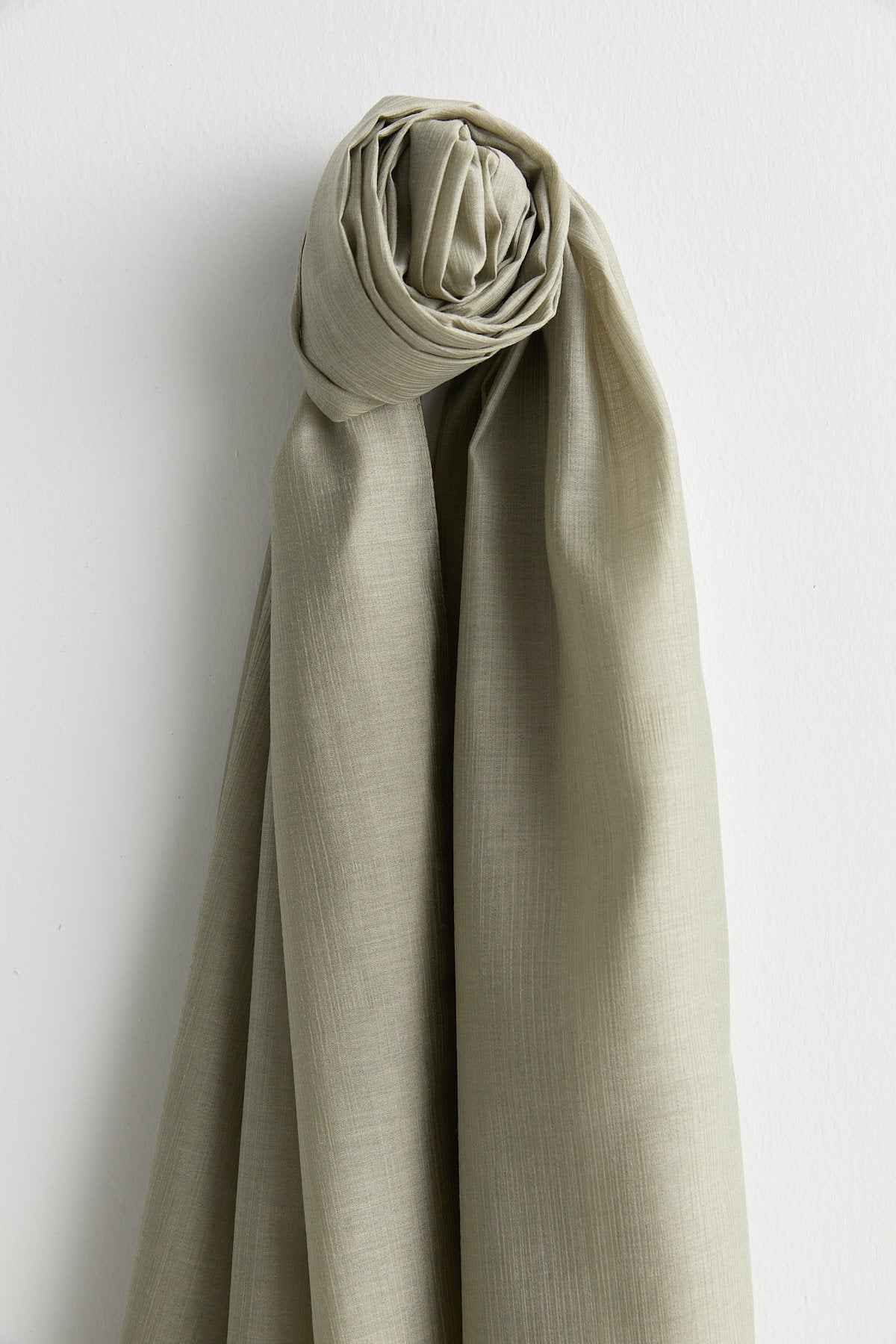 Linen-Effect Natural Lyocell Shawl - Thyme