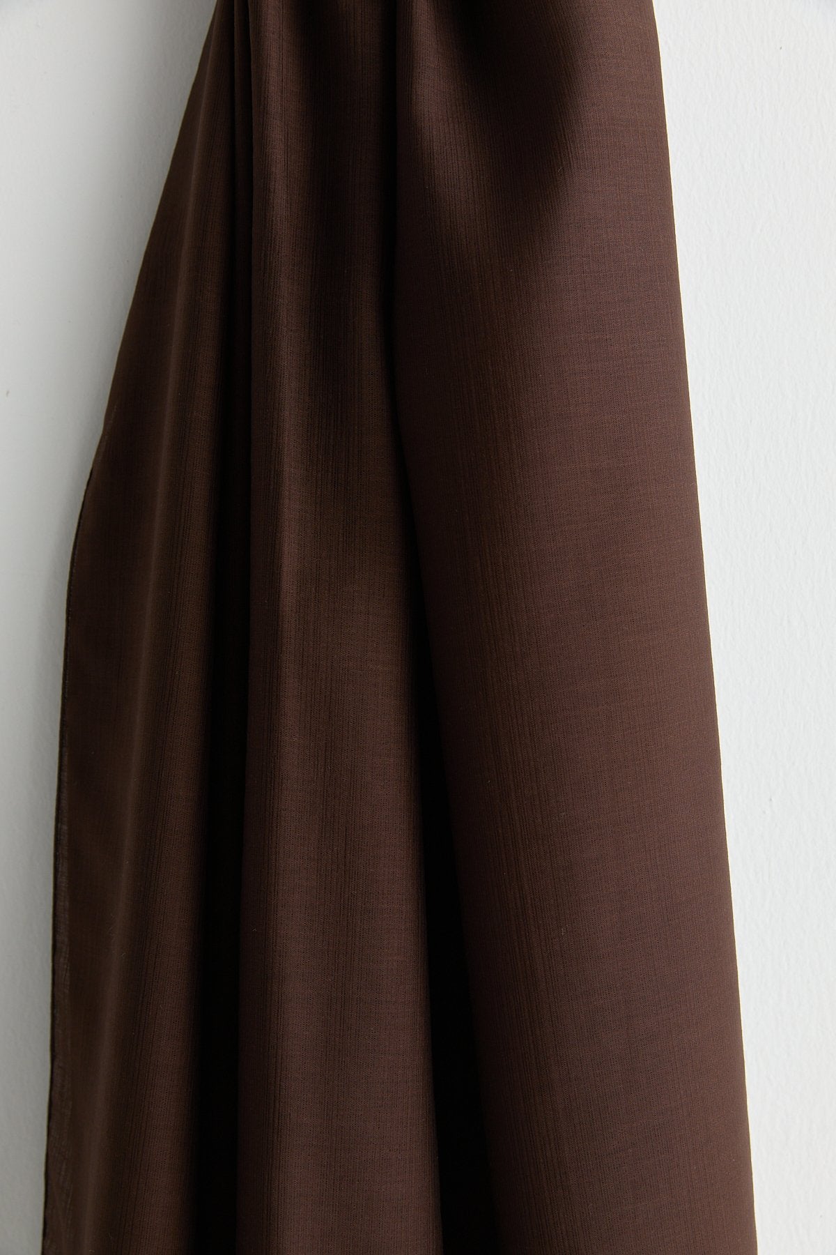Linen Effect Natural Lyocell Shawl - Dark Brown