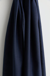 Linen-Effect Natural Lyocell Shawl - Navy Blue
