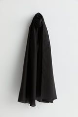 Linen Effect Natural Lyocell Shawl - Black