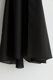 Linen Effect Natural Lyocell Shawl - Black