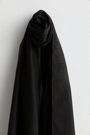 Linen Effect Natural Lyocell Shawl - Black