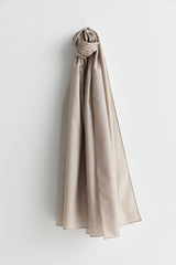 Linen-Look Natural Lyocell Shawl - Stone