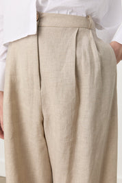 Keten Palazzo Pantolon - Bej