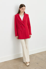 Kırlangıç Yaka Blazer Ceket - Bordo