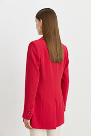 Kırlangıç Yaka Blazer Ceket - Bordo