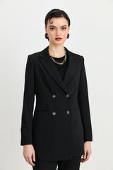 Kırlangıç Yaka Blazer Ceket - Siyah