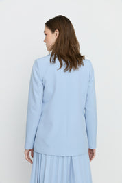 Swallow Lapel Double-Breasted Jacket - Light Blue