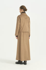 Kısa Süet Ceket - Camel