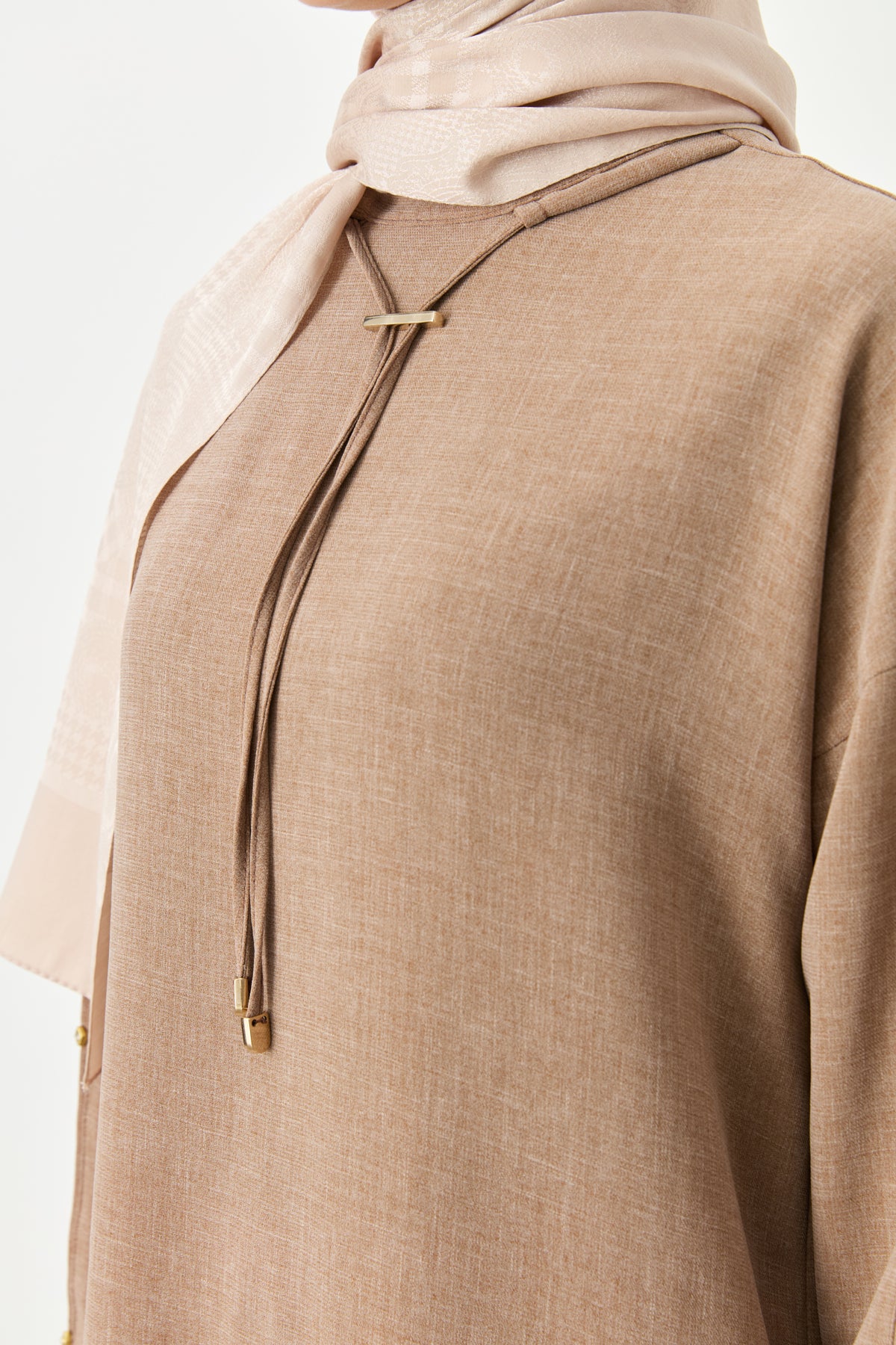 Kol Detaylı Pantolon Tunik Takım - Camel