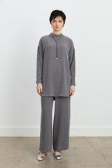 Tunic Set with Sleeve Details - Dark Gray