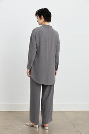 Tunic Set with Sleeve Details - Dark Gray