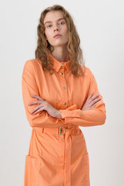Fold-Sleeve Shirt Cotton Dress - Mango