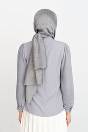 Pleated Sleeve Blouse - Grey