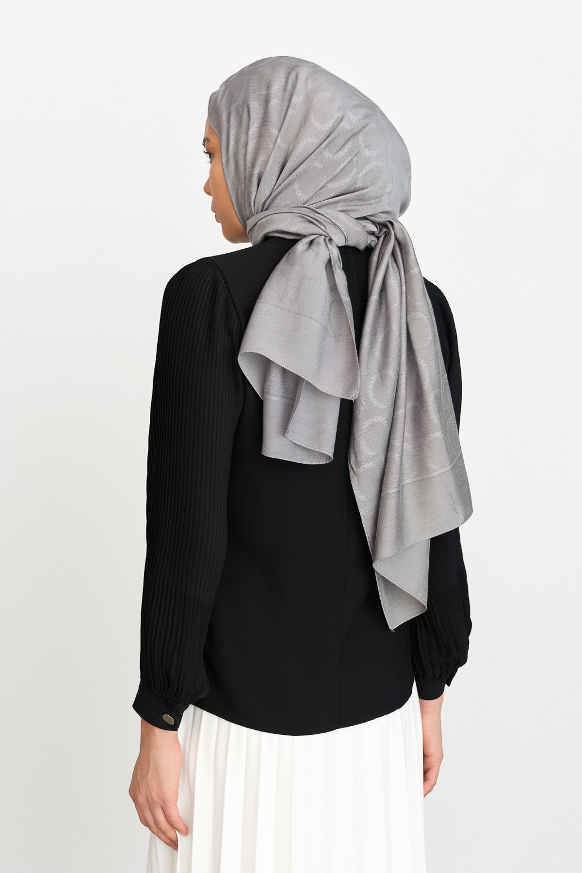 Pleated Sleeve Blouse - Black