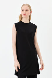 Sleeveless Cotton Undershirt - Black