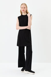Sleeveless Cotton Undershirt - Black